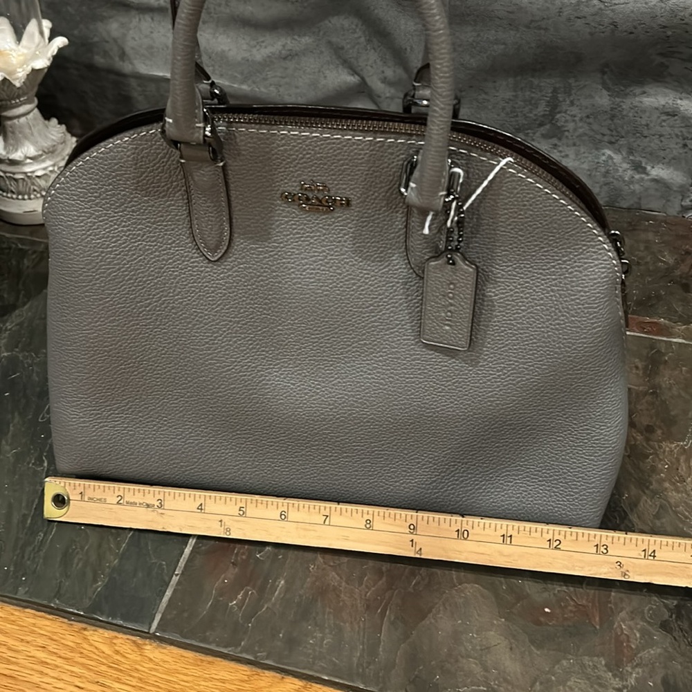 Coach Silver Leather Satchel - Picture 11 of 12